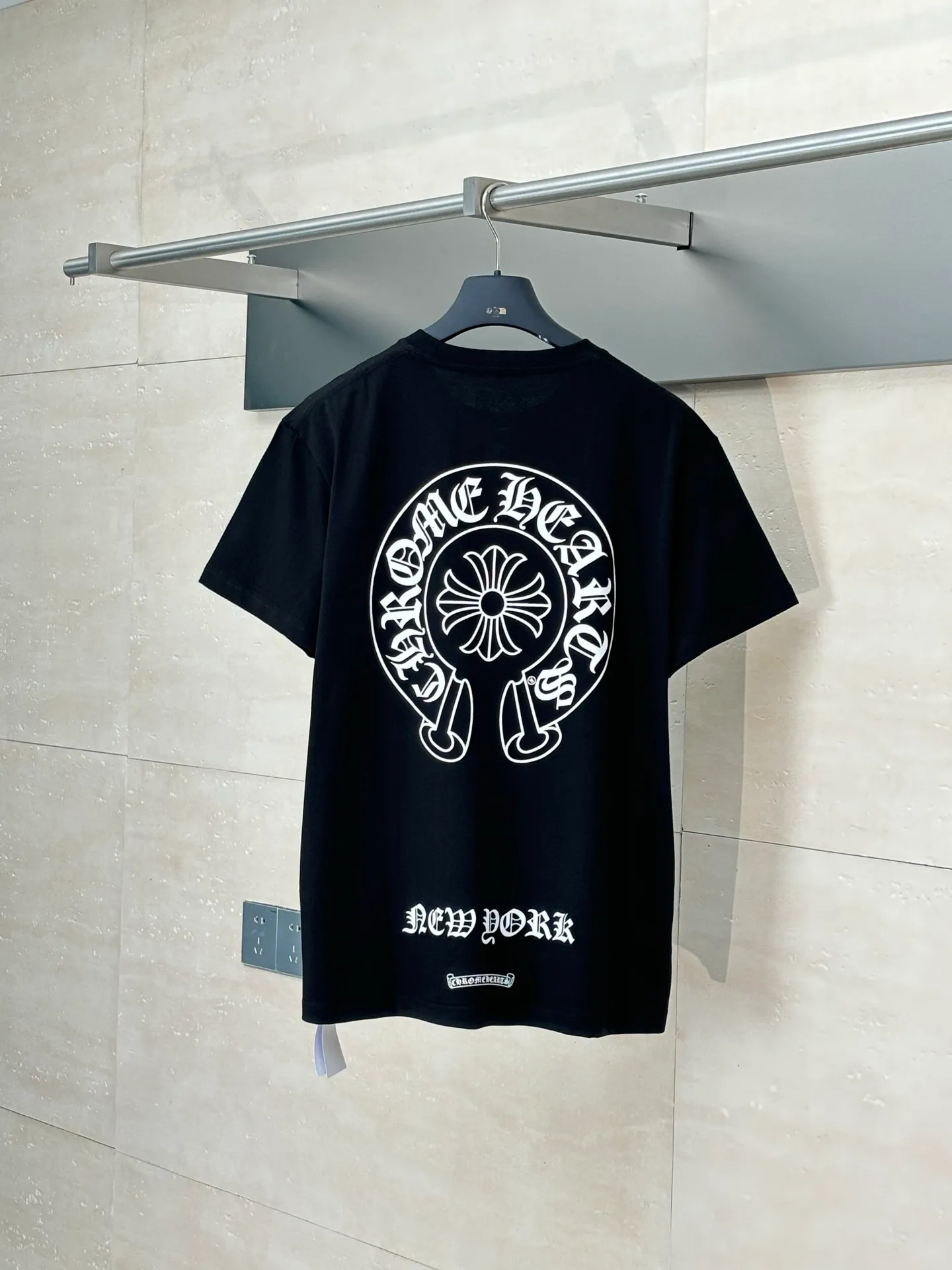 🅿️270 Chrome Heart*/Chrome Heart 25SS CH New York limited horseshoe print short-sleeved T-shirt. The fabric is made of 26-woven 200g cotton. The printing uses special imported slurry. Customized supporting accessories. Size: S/M/L